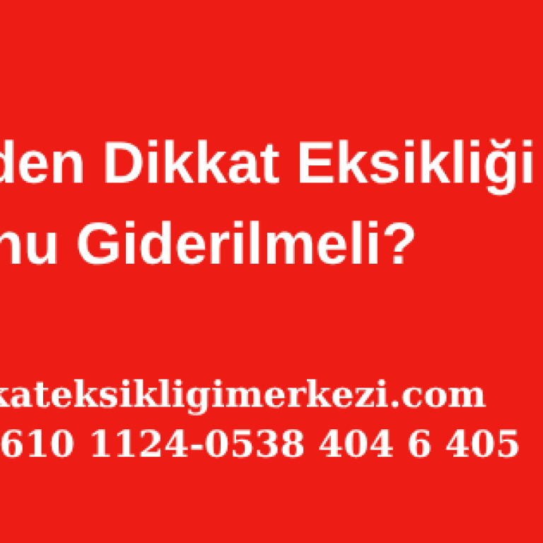 Dikkat Eksikliğinin Sebepleri fgh