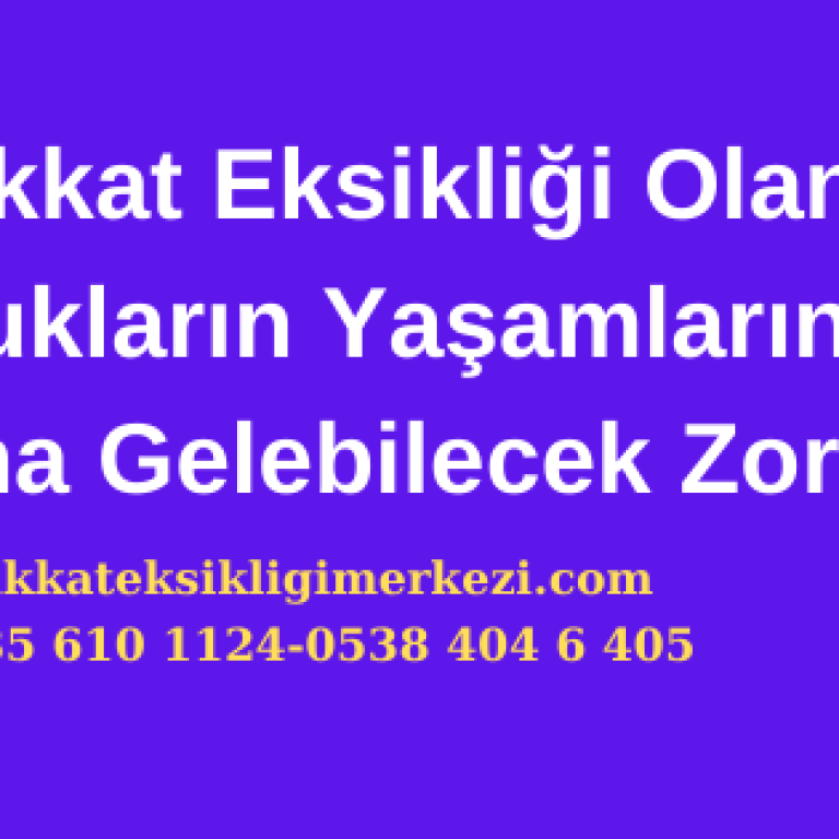 Dikkat Eksikliğinin Sebepleri